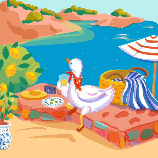 Aperitivo by the Sea- Colortickle by Abhinaya- Diamond Art Kit (40x40cm)