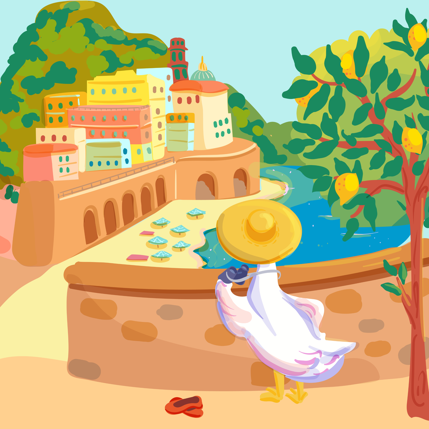 Postcard from Positano- Colortickle by Abhinaya- Diamond Art Kit (40x40cm)