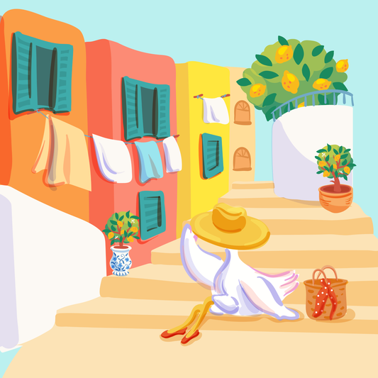 Strolling Through Sorrento- Colortickle by Abhinaya- Diamond Art Kit (40x40cm)