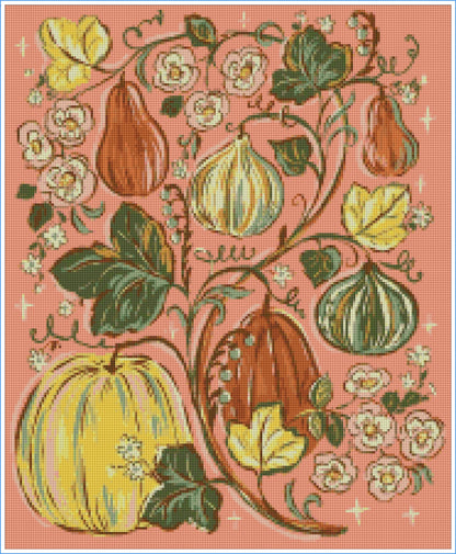 Secret Pumpkin Garden by Hanna Symo- Diamond Art Kit (45x55cm)