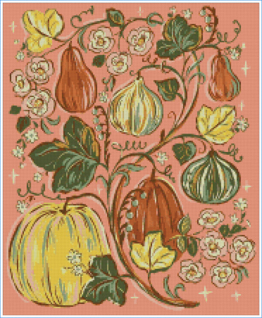 Secret Pumpkin Garden by Hanna Symo- Diamond Art Kit (45x55cm)