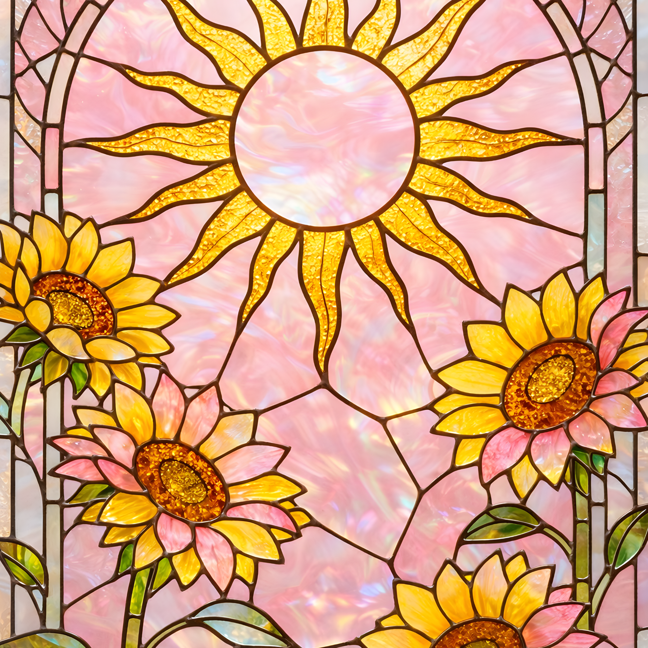 Sunflower Petal Prism - Diamond Art Kit (40x60cm, Square Drill)