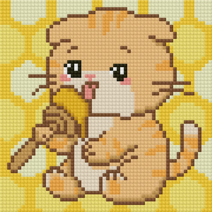 Honeybee Tabby by Blumensdiary – little whimsies Mini Diamond Art Set