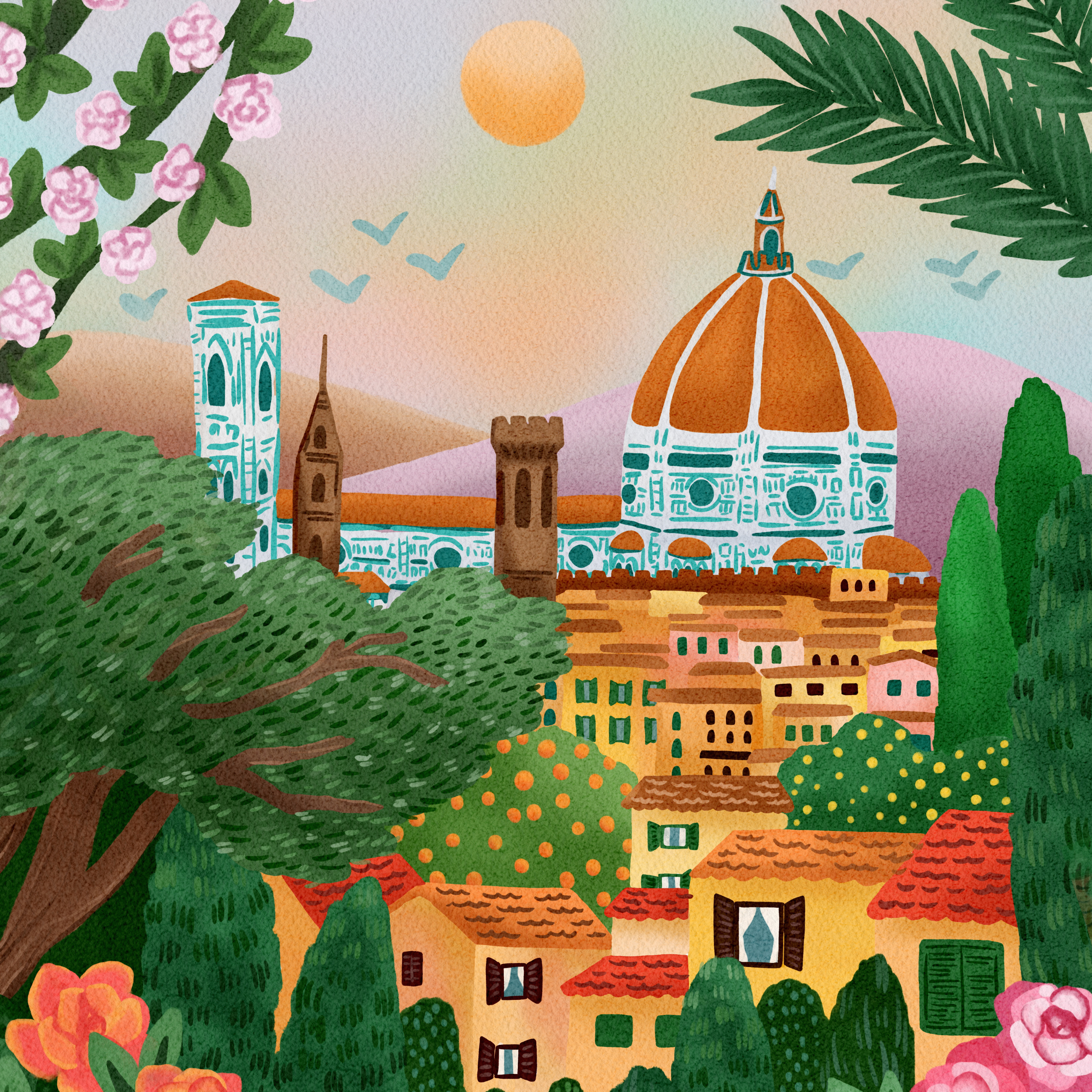 Florence, Italy by Olenka Studio- Diamond Art Kit (50x70cm, Square Drill)