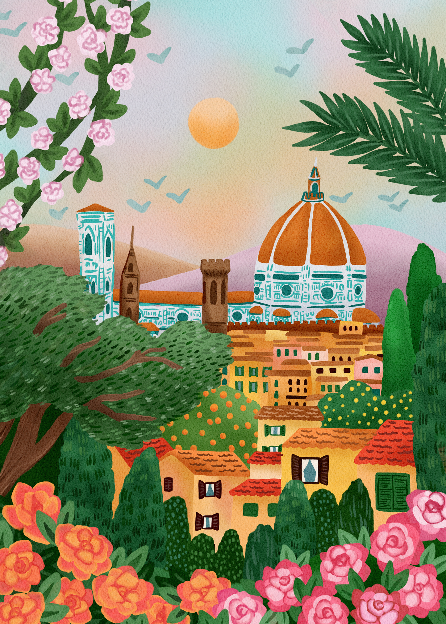 Florence, Italy by Olenka Studio- Diamond Art Kit (50x70cm, Square Drill)