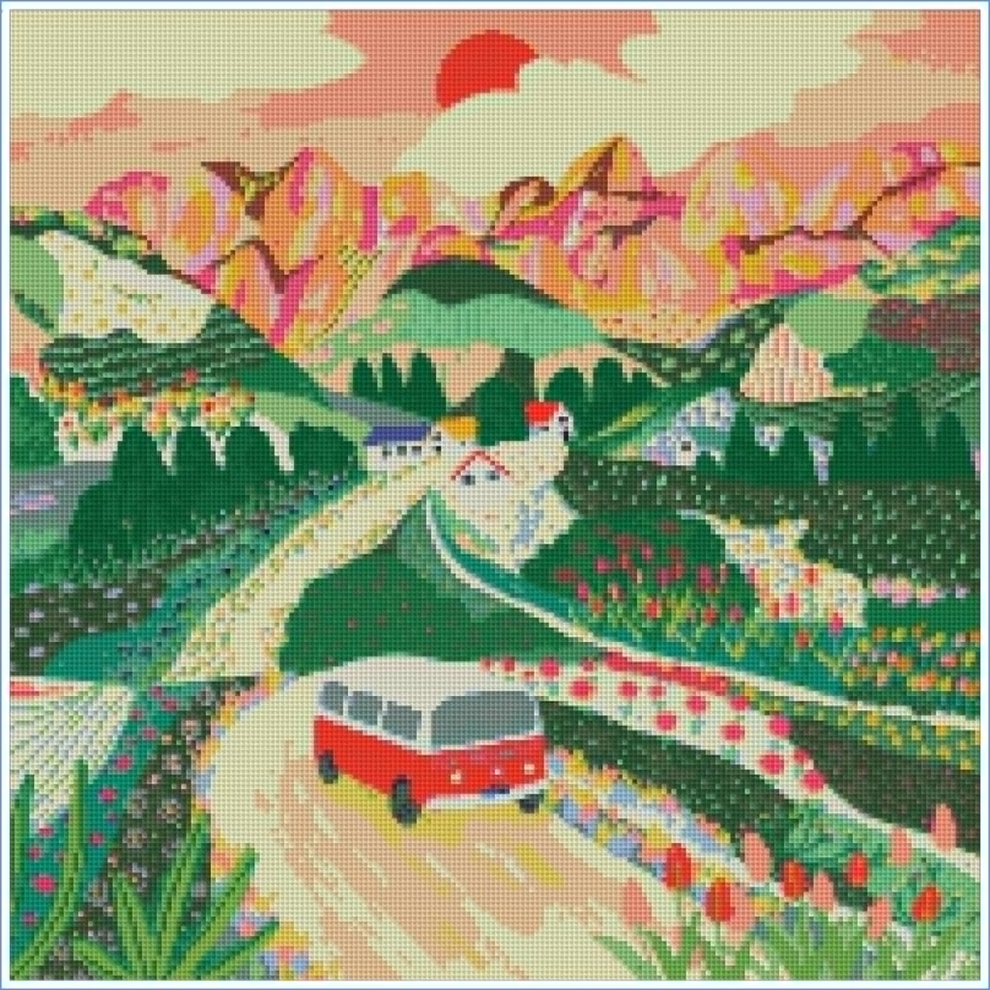 Let’s Go on a Trip by Ziyi Studio- Diamond Art Kit (50x50cm)
