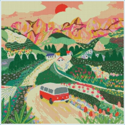 Let’s Go on a Trip by Ziyi Studio- Diamond Art Kit (50x50cm)