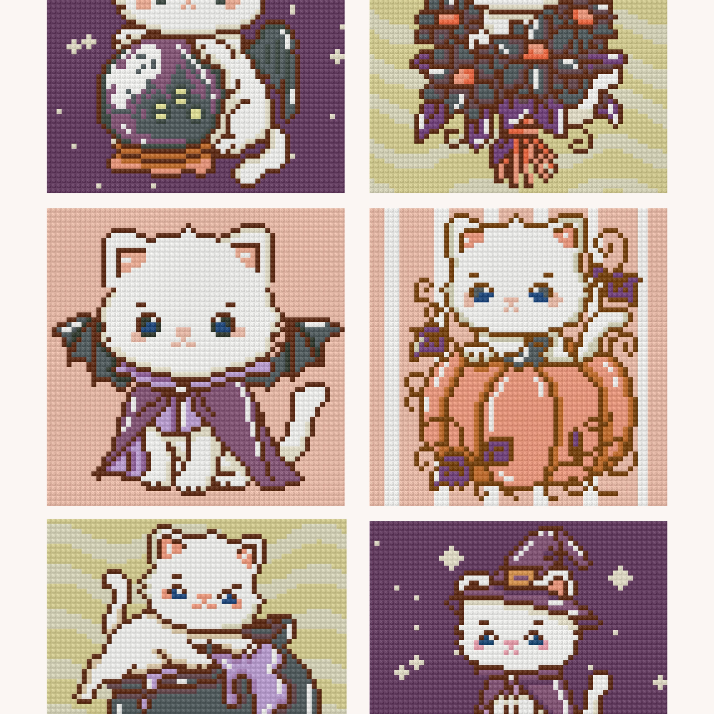 Gothic Kitty Coven by Blumensdiary – little whimsies Mini Diamond Art Set