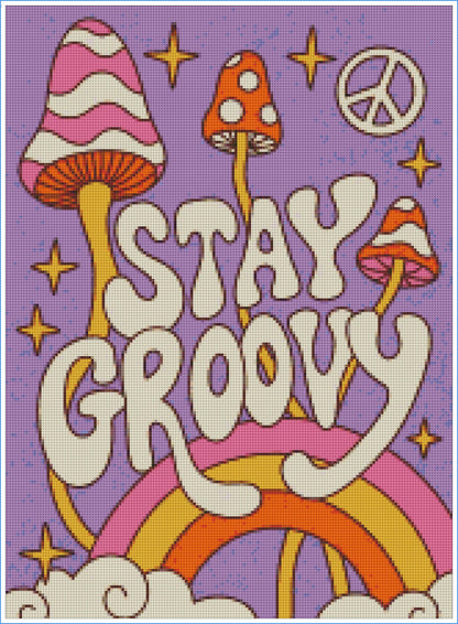 Stay Groovy by Andrea Lobell- Diamond Art Kit (40x55cm)
