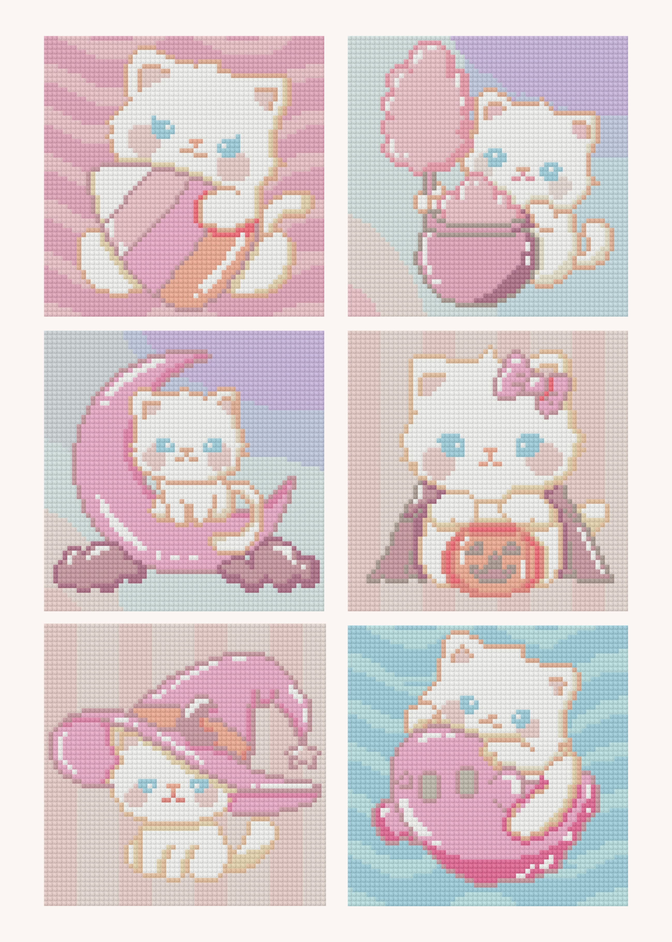 Cotton Candy Halloween by Blumensdiary – little whimsies Mini Diamond Art Set