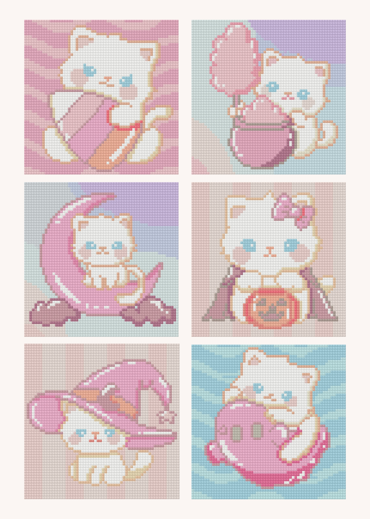 Cotton Candy Halloween by Blumensdiary – little whimsies Mini Diamond Art Set