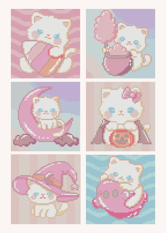 Cotton Candy Halloween by Blumensdiary – little whimsies Mini Diamond Art Set