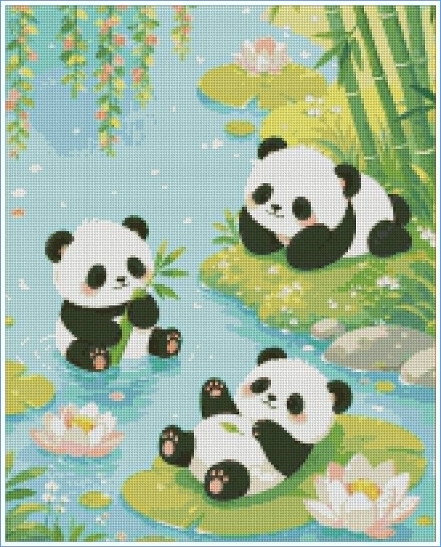 Panda Paradise- Diamond Art Kit (40x50cm)