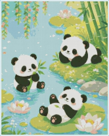 Panda Paradise- Diamond Art Kit (40x50cm)