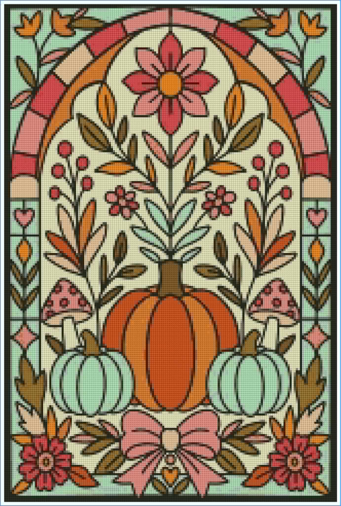 Fall Stained Glass by Textile Bakery – Diamond Art Kit (40x60cm)
