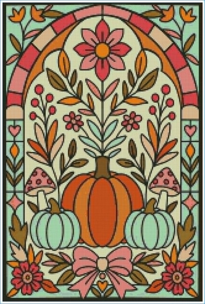 Fall Stained Glass by Textile Bakery – Diamond Art Kit (40x60cm)