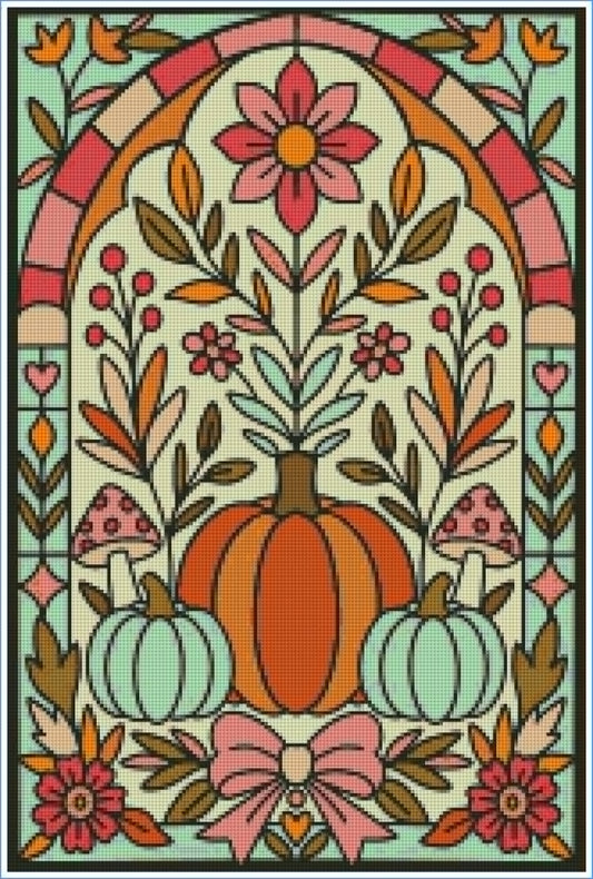 Fall Stained Glass by Textile Bakery – Diamond Art Kit (40x60cm)