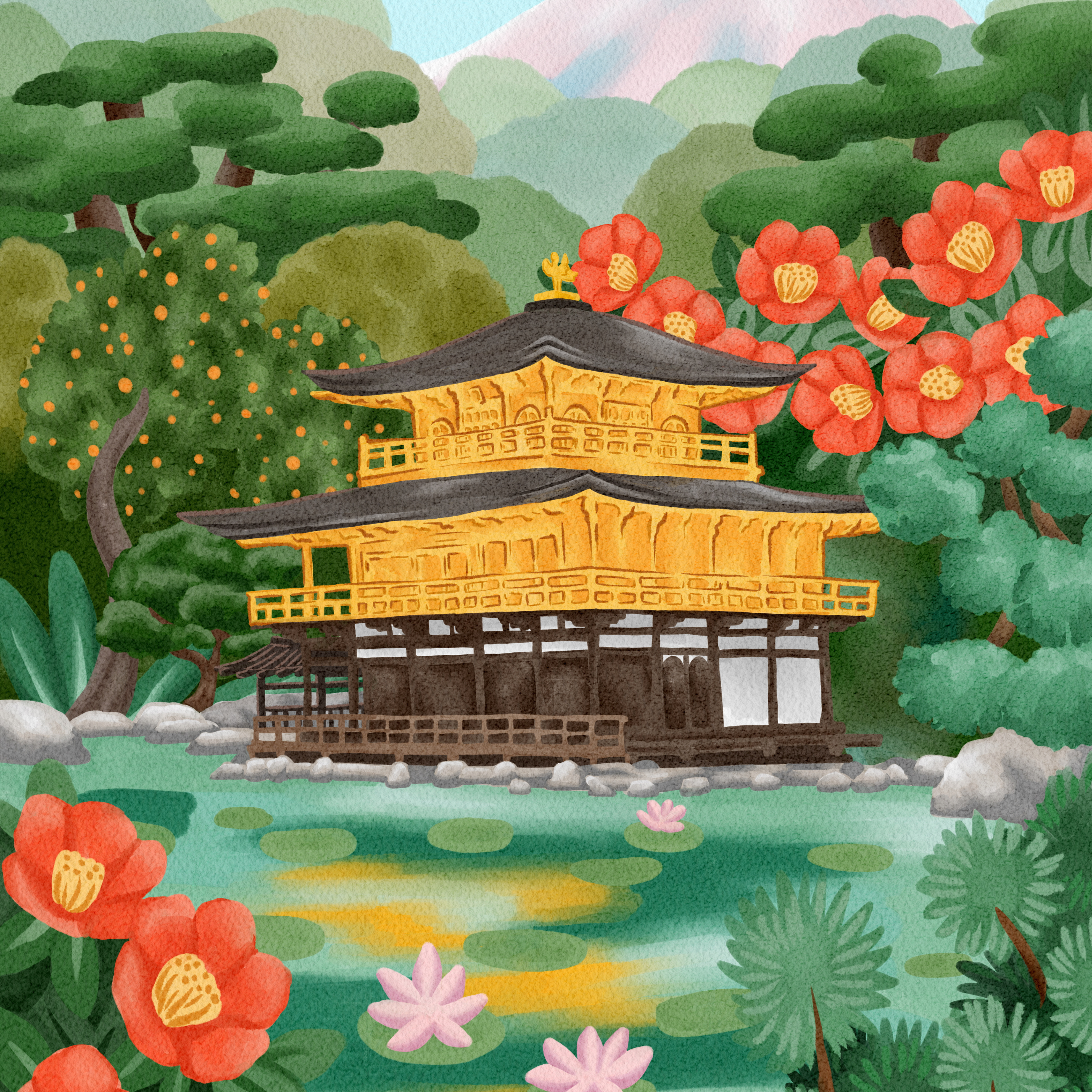 Kyoto, Japan by Olenka Studio- Diamond Art Kit (50x70cm, Square Drill)