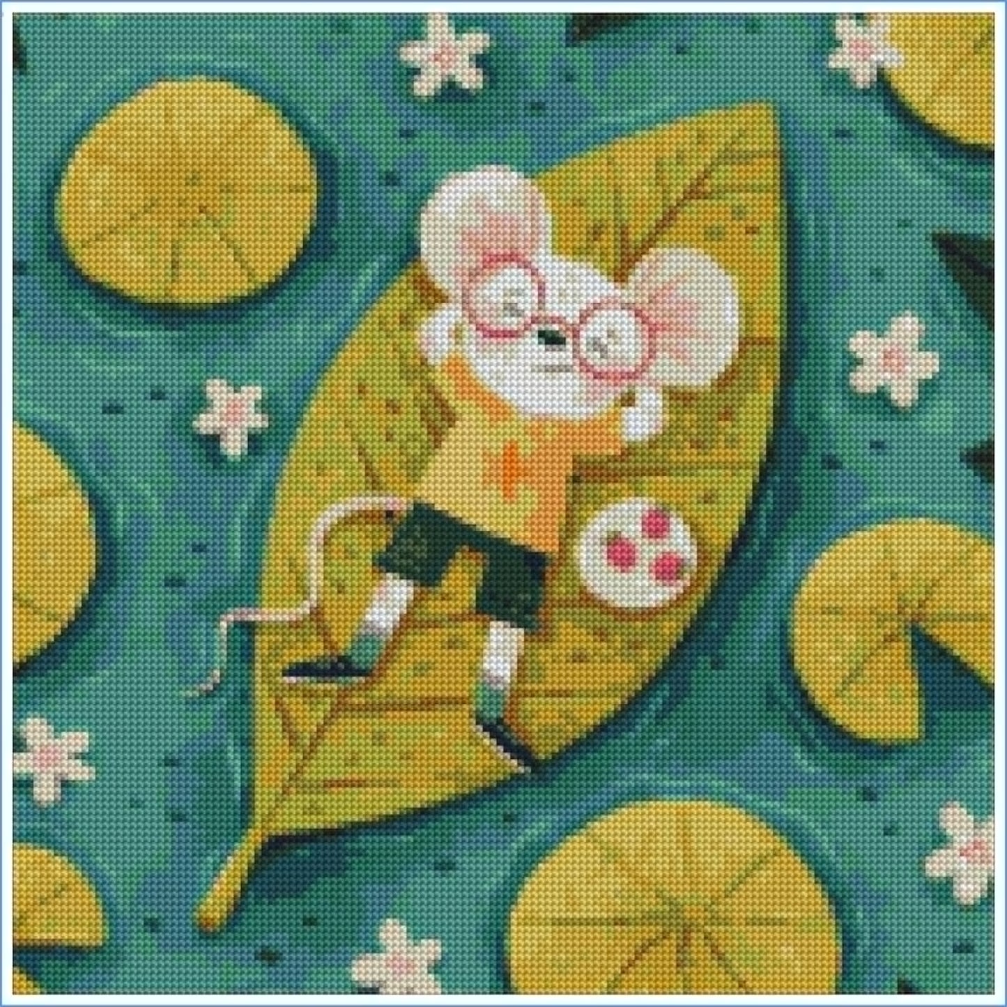 Lily Pond Mouse by Ellie Ohnora – Diamond Art Kit (40x40cm)