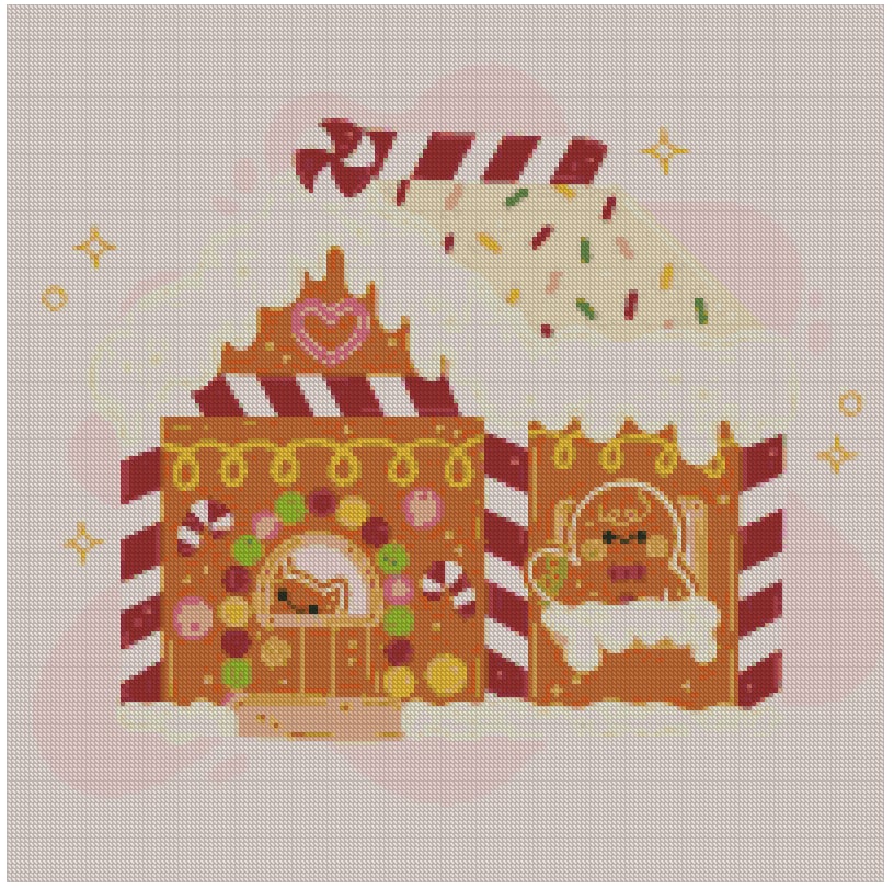 Gingerbread Cabin by Siselie Studio- Diamond Art Kit (50x50cm)