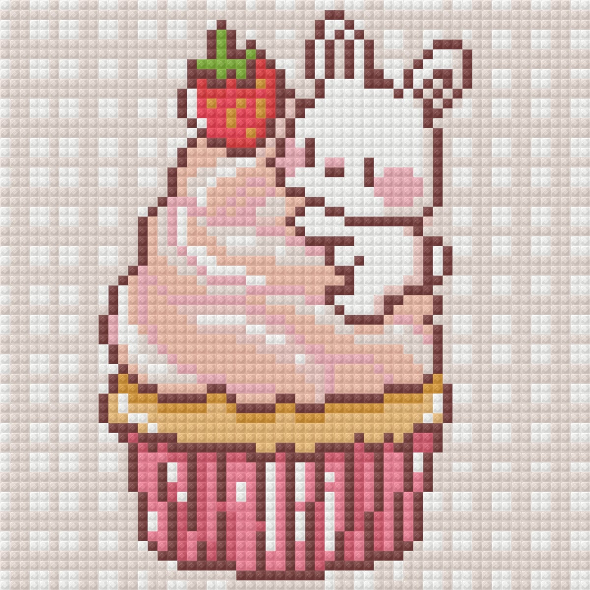 Strawberry Sugar Bunny by Blumensdiary – little whimsies Mini Diamond Art Set