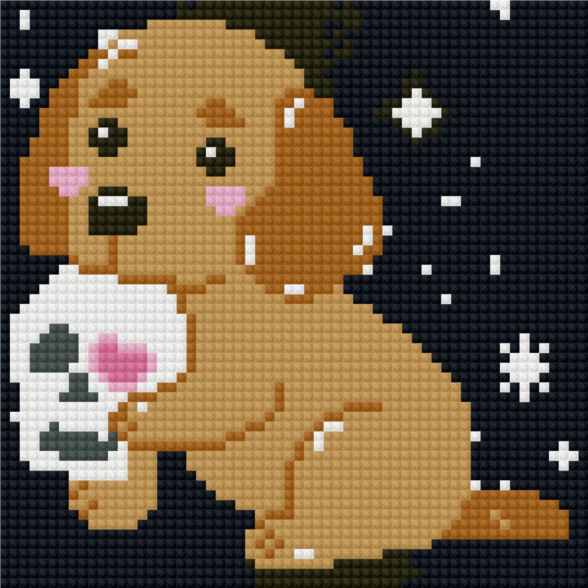 Dachshund After Dark by Lichichu – little whimsies Mini Diamond Art Set