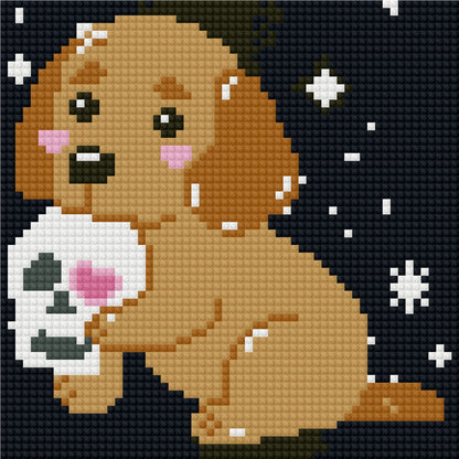 Dachshund After Dark by Lichichu – little whimsies Mini Diamond Art Set
