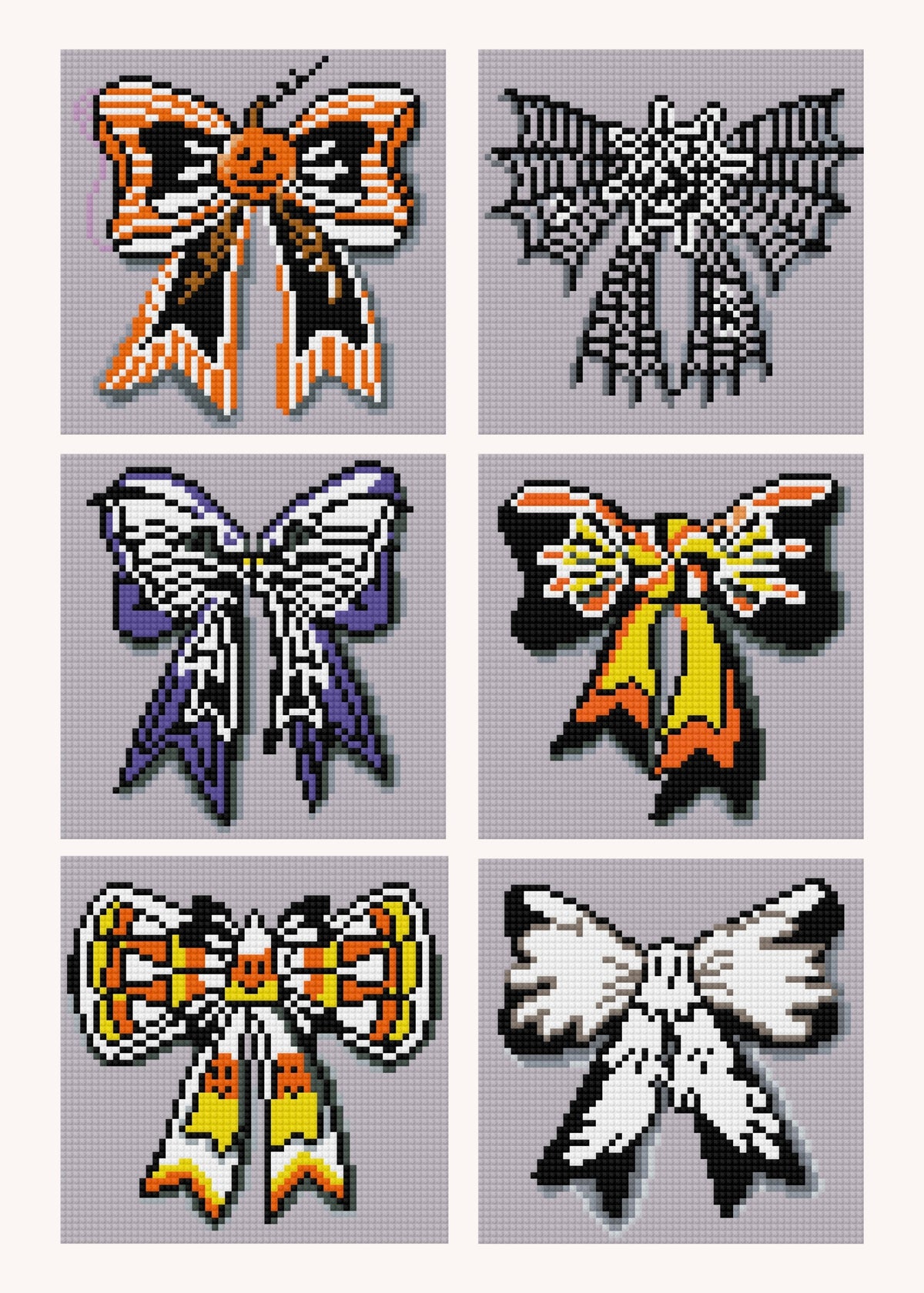 Spooky Bows by Taçiana Estrella – little whimsies Mini Diamond Art Set