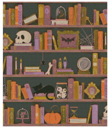 Spooky Shelf by Almo Studio– Diamond Art Kit (50x60cm Square Drill)