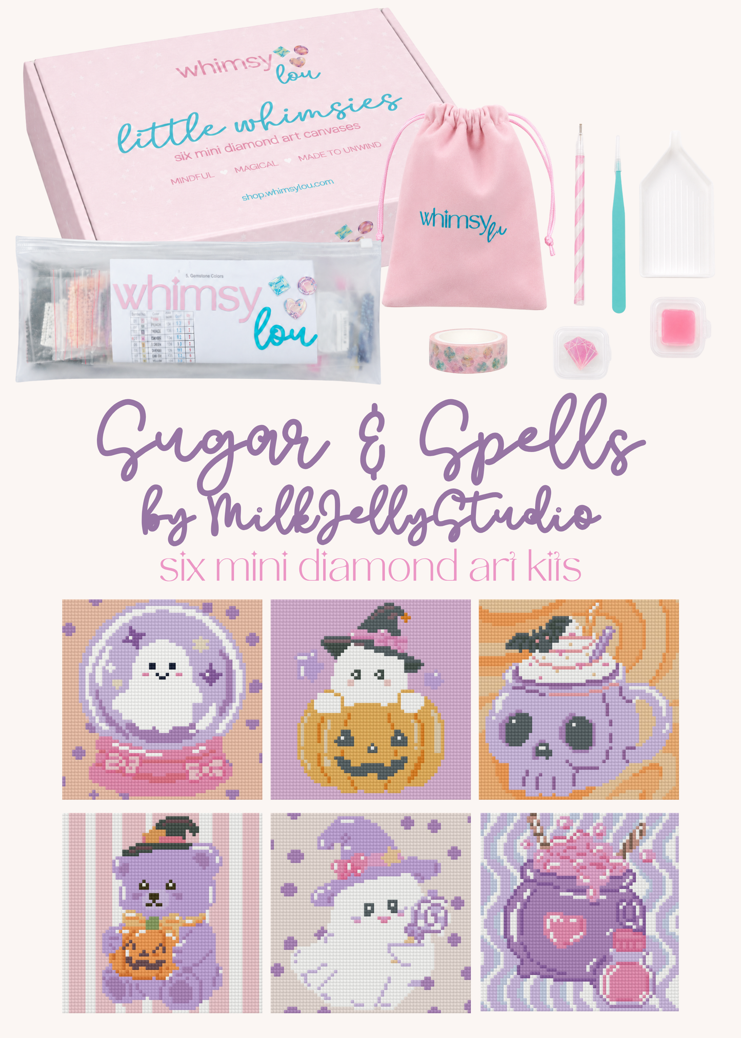 Sugar & Spells by MilkJellyStudio – little whimsies Mini Diamond Art Set