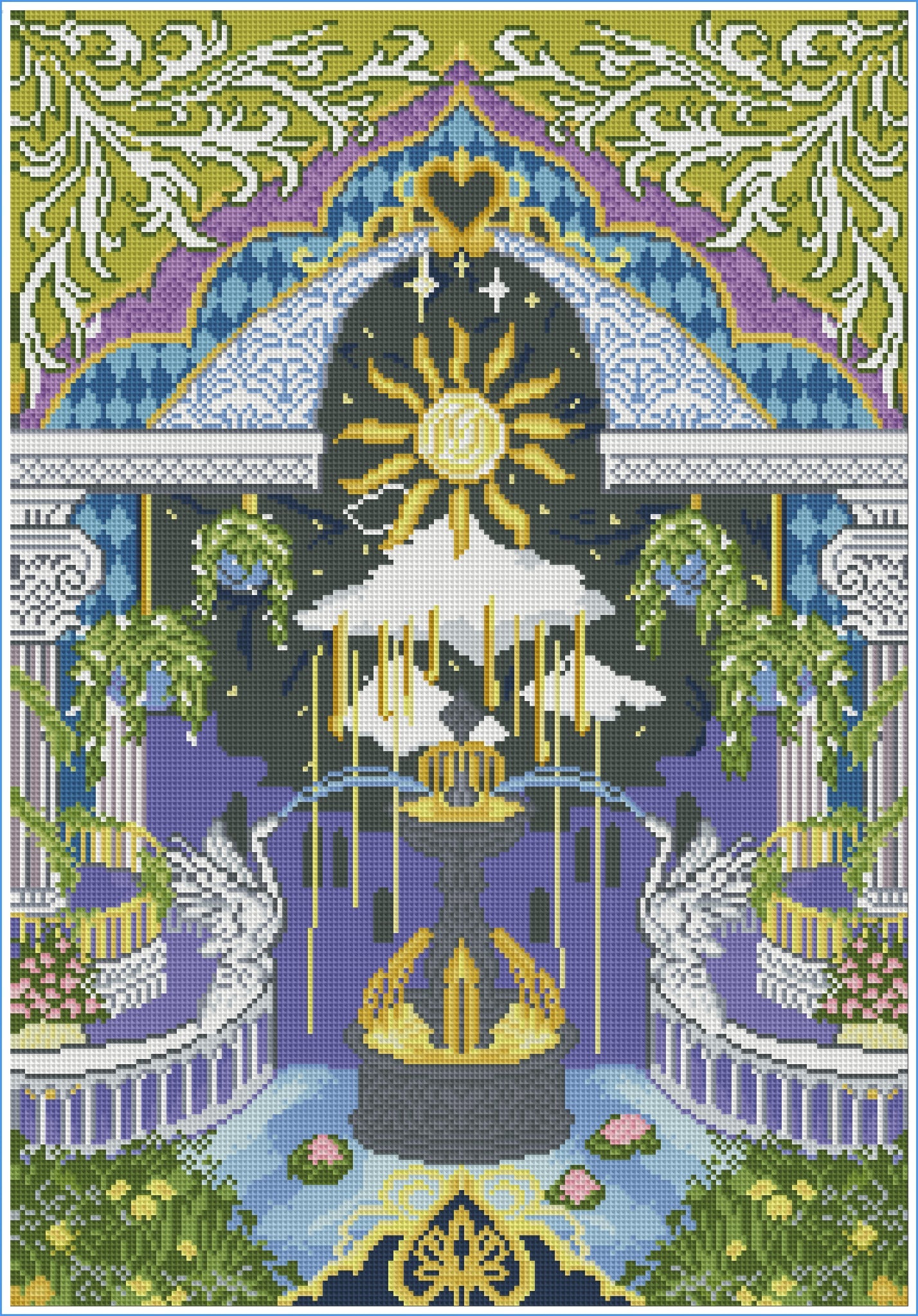 Gardens of Babylon by With Grace, Jo- Diamond Art Kit (45x65cm Square Drill) Hand Rendered