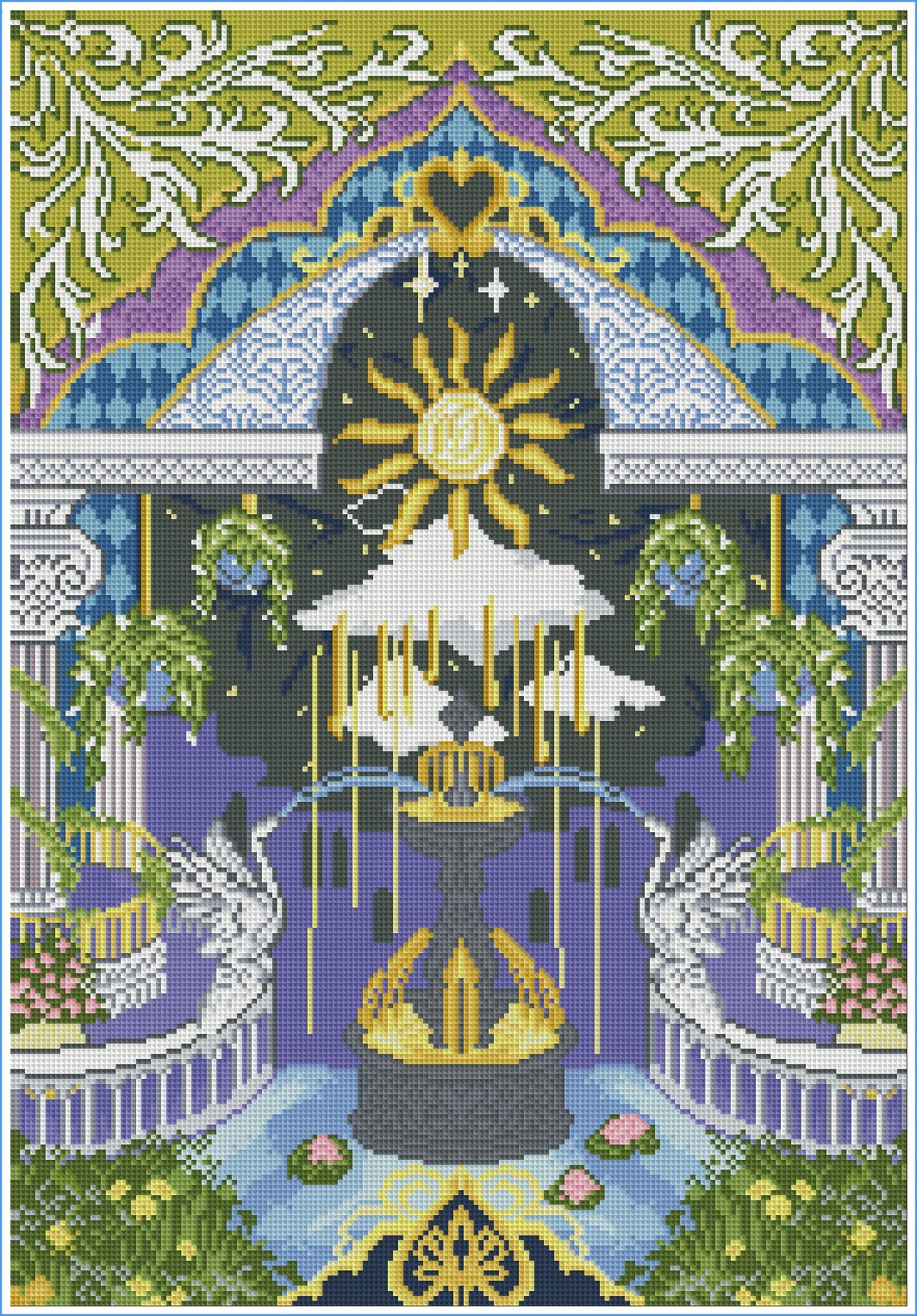 Gardens of Babylon by With Grace, Jo- Diamond Art Kit (45x65cm Square Drill) Hand Rendered