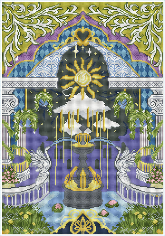 Gardens of Babylon by With Grace, Jo- Diamond Art Kit (45x65cm Square Drill) Hand Rendered