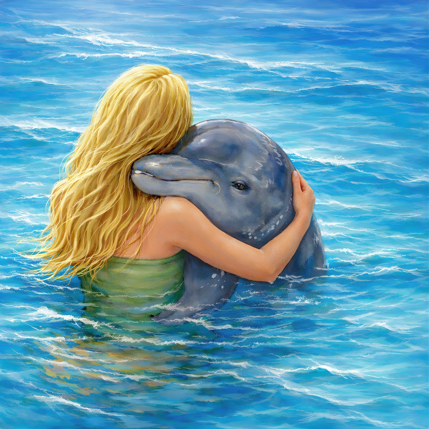 She Finds Me Here – Diamond Art Kit (40x40cm, Square Drill)