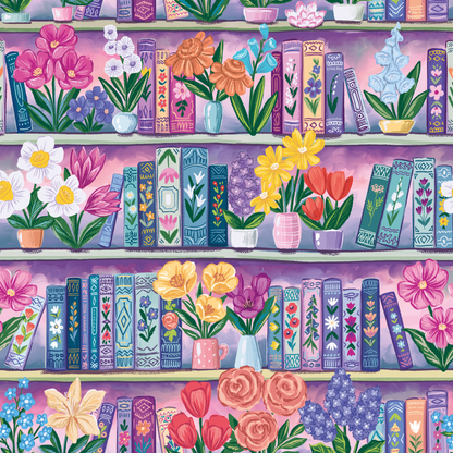 A Library of Wildflowers by Hanna Symo – Diamond Art Kit (50x50cm, Square Drill)