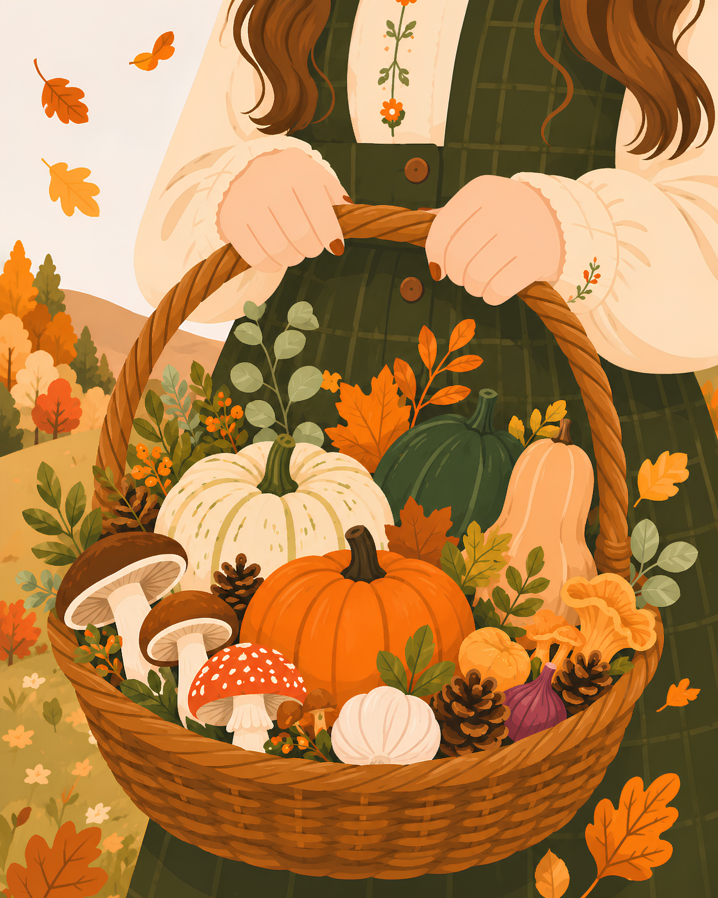 Autumn Harvest Basket- Diamond Art Kit (40x50cm)
