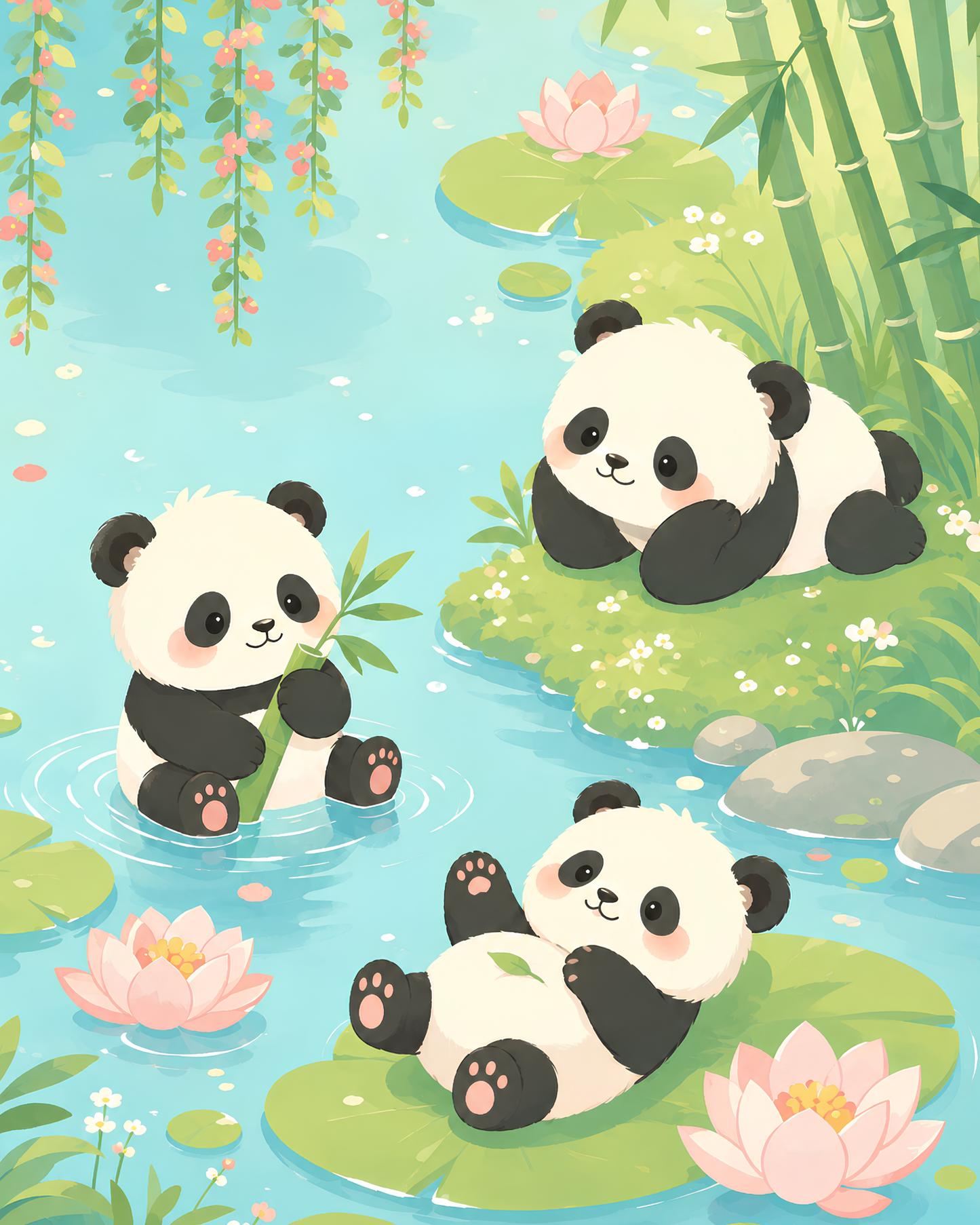 Panda Paradise- Diamond Art Kit (40x50cm)