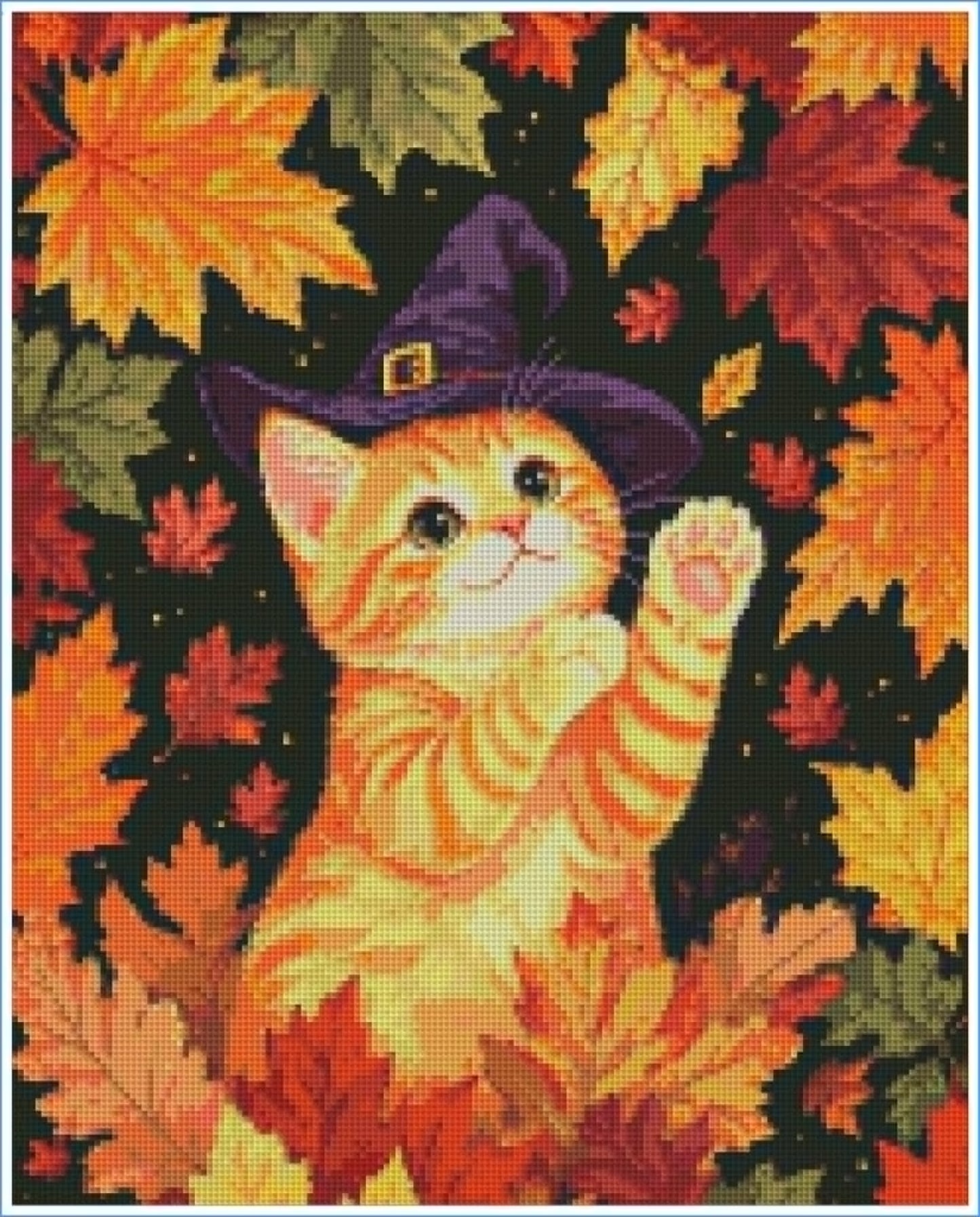 Witchy Little Kitten- Diamond Art Kit (40x50cm)