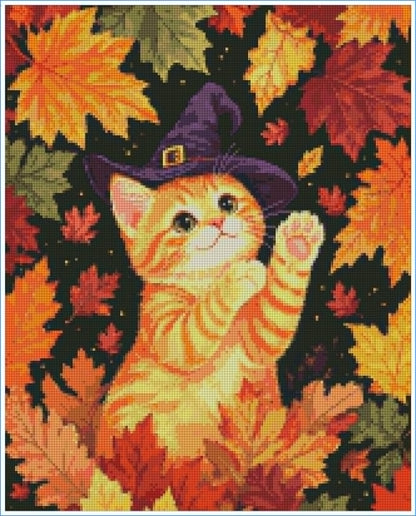 Witchy Little Kitten- Diamond Art Kit (40x50cm)