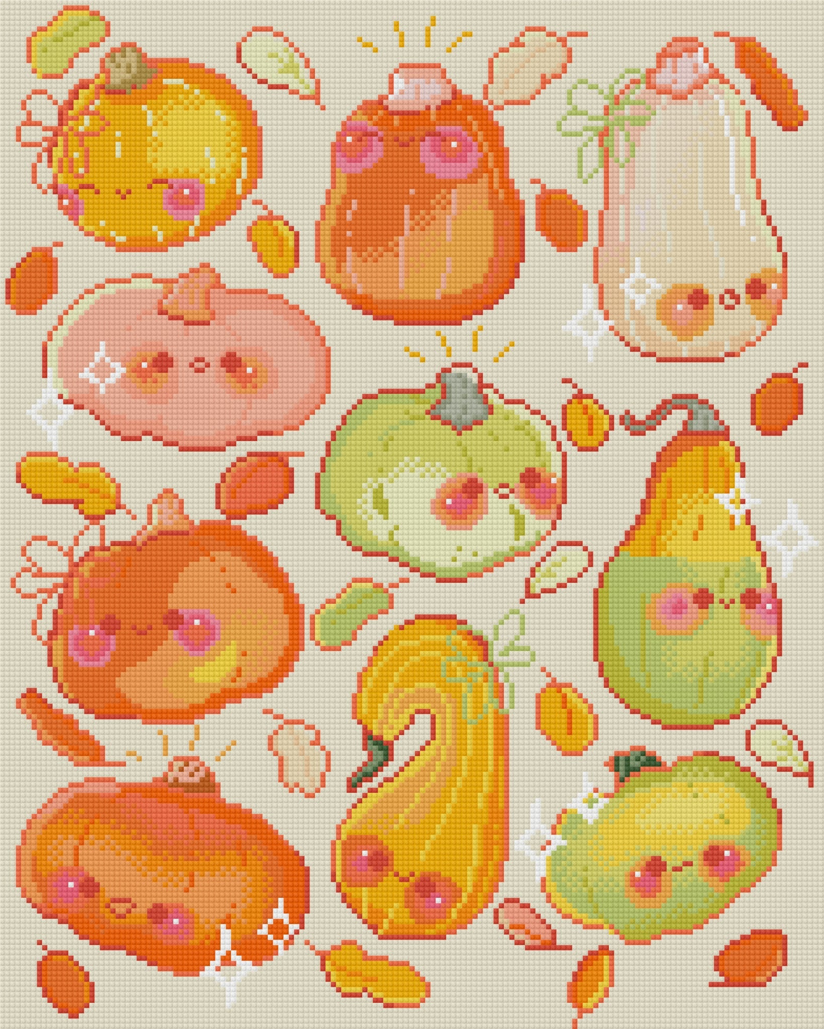 Gourds & Giggles by CraaftyQueen – Diamond Art Kit (40x50cm Square Drill) Hand Rendered