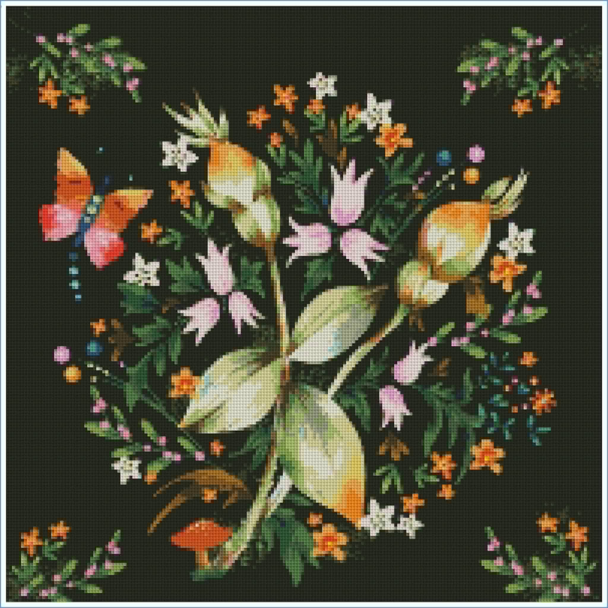 Enchanted Botanicals by Lisa Powell Braun – Diamond Art Kit (50x50cm, Square Drill)