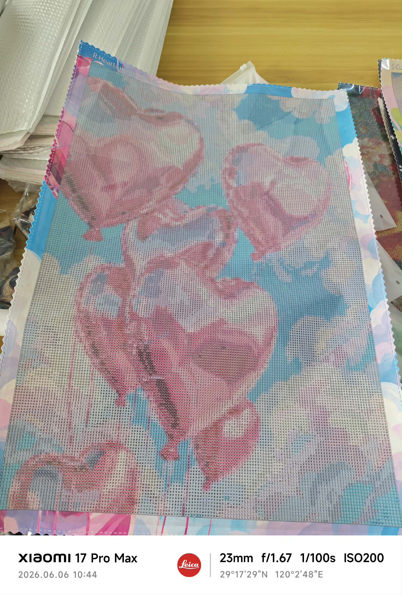 Hearts in the Clouds- Diamond Art Kit (40x60cm, Square Drill)