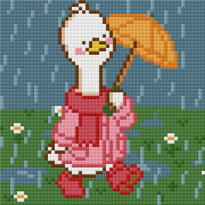 Blushing Goose Autumn by Blumensdiary – little whimsies Mini Diamond Art Set