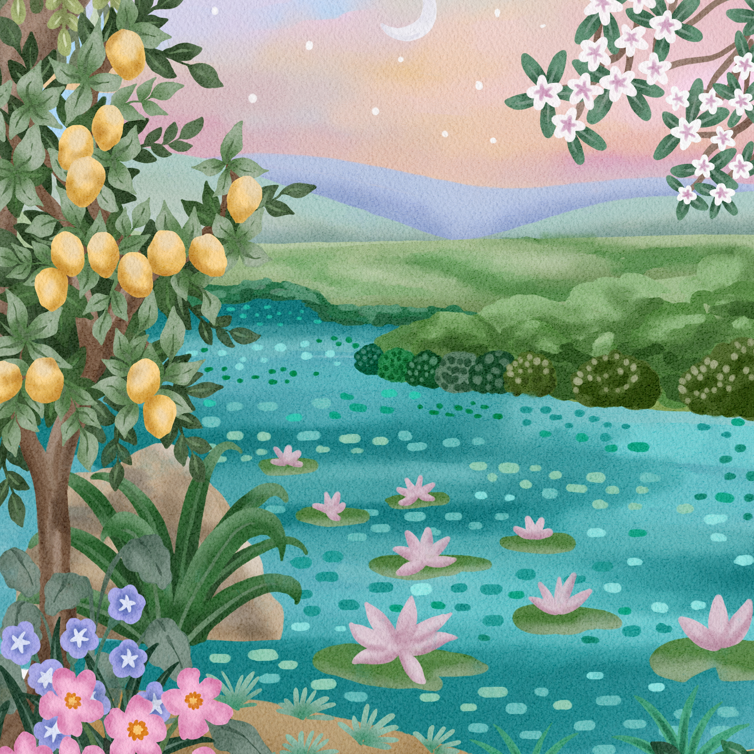 Secret Garden by Olenka Studio- Diamond Art Kit (50x70cm, Round Drill)
