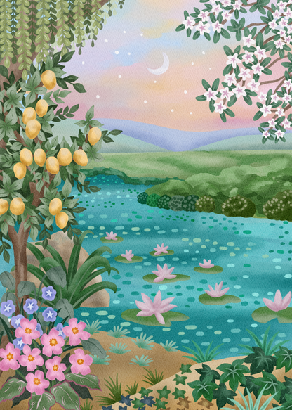 Secret Garden by Olenka Studio- Diamond Art Kit (50x70cm, Round Drill)