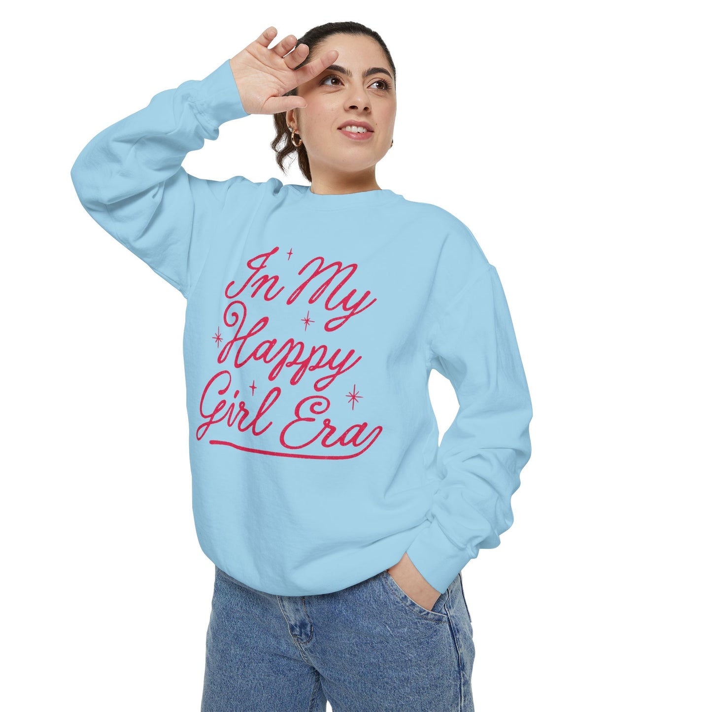 Happy Girl Era Sweatshirt — "In My Happy Girl Era" Cozy Crewneck