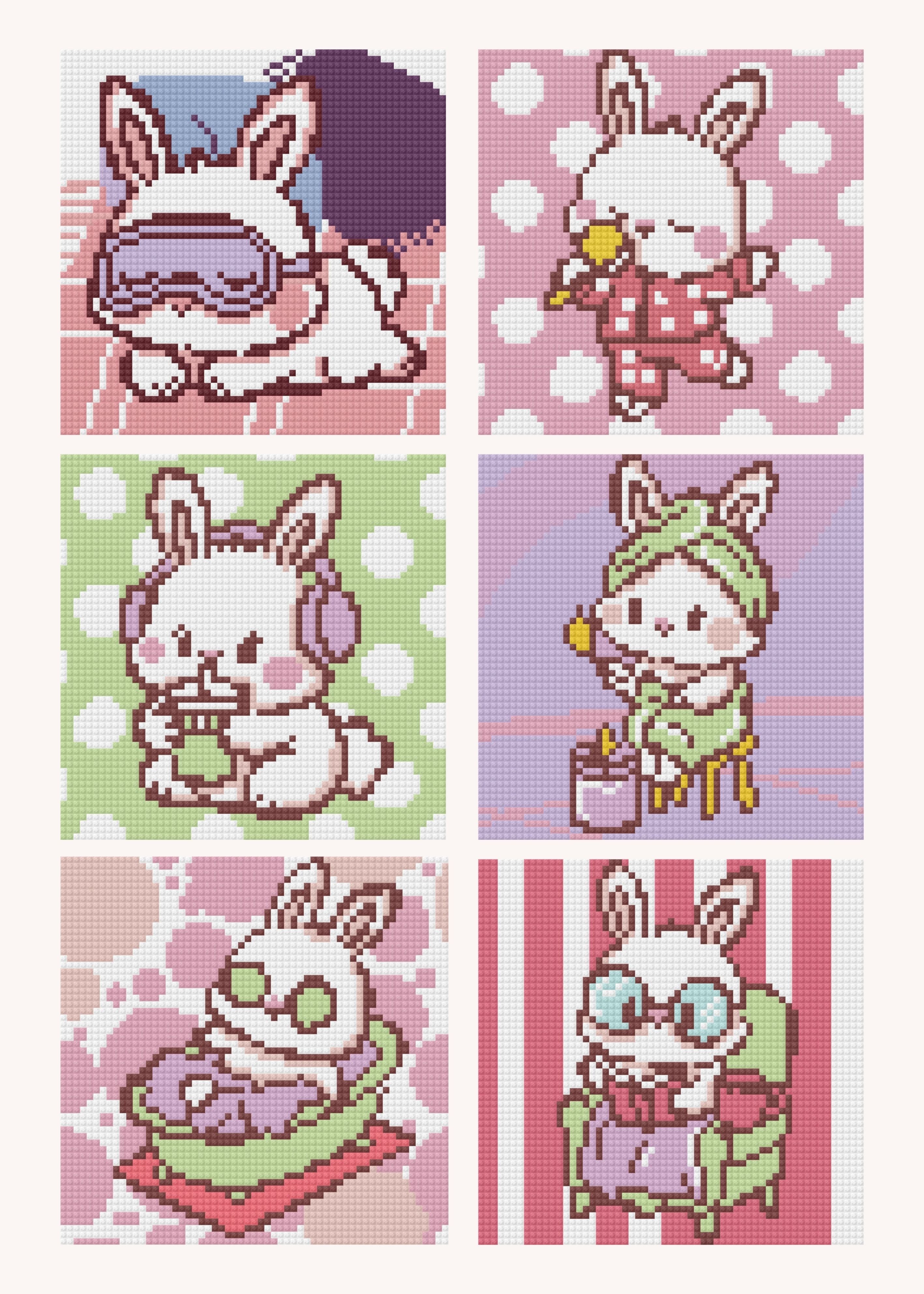 Bunny's Self Care Day by Blumensdiary – little whimsies Mini Diamond Art Set
