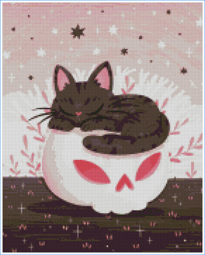 Cozy Coven Cat by Daria.illus – Diamond Art Kit (40x50cm)