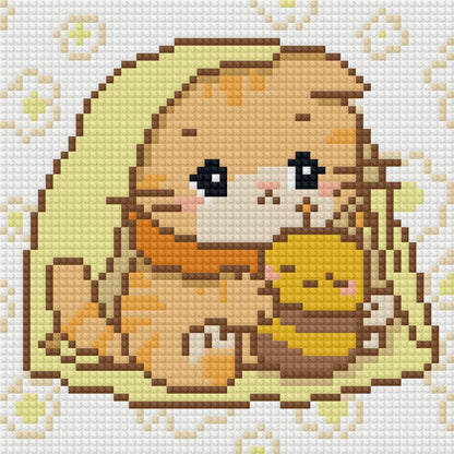 Honeybee Tabby by Blumensdiary – little whimsies Mini Diamond Art Set