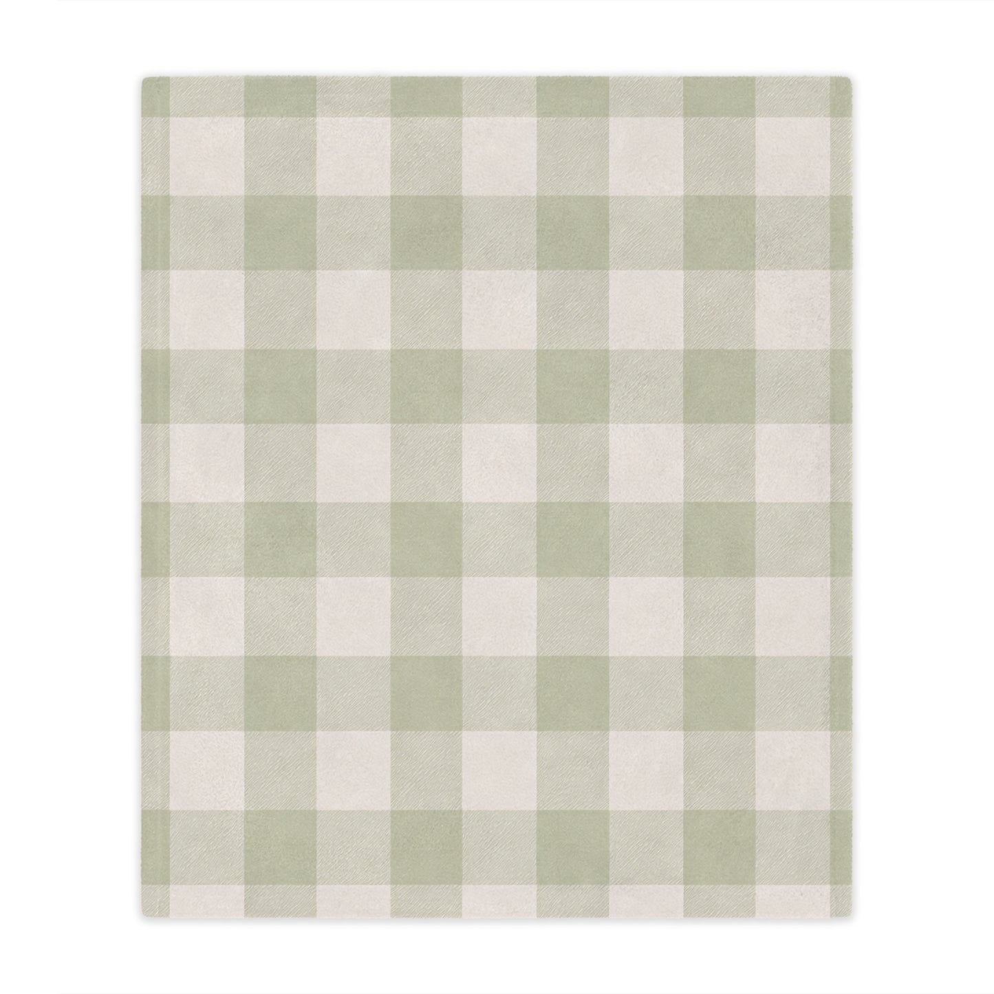 Sage Gingham Check Minky Blanket